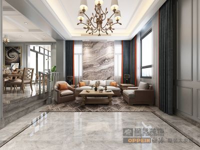 金科桃花源-350㎡-现代风效果图