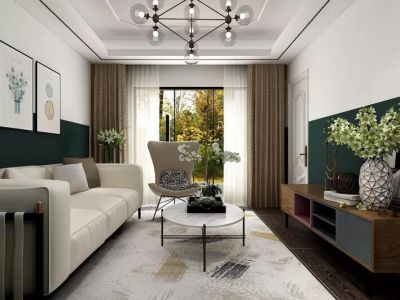 万科新都荟-123㎡-北欧风效果图