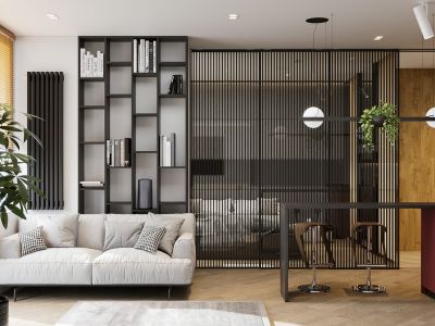 格林桑卡-90㎡-现代风效果图