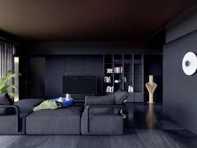 美墅豪庭-200㎡-极简风效果图