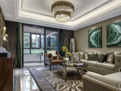 日升·壹方中心-150㎡-轻奢风效果图