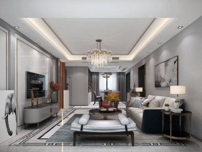 星展花园-140㎡-现代风效果图