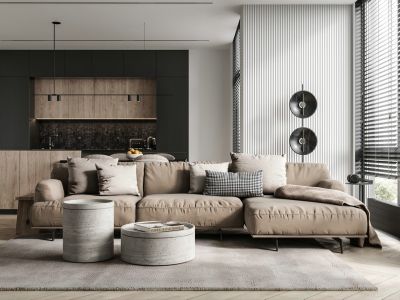 嘉和丽景-115㎡-极简风效果图