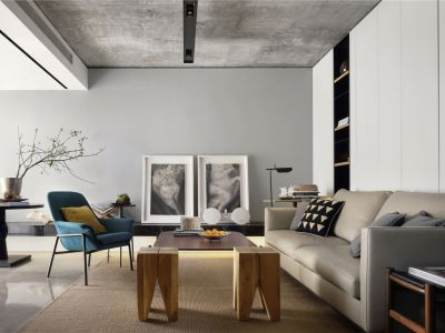 美湖家园-130㎡-现代风效果图