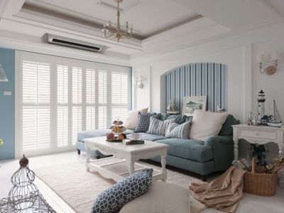 金帝花园-98㎡-地中海风效果图