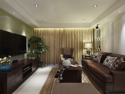 东湖丽景-102㎡-美式风效果图