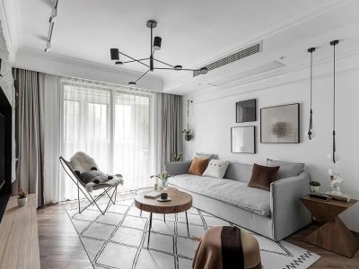 信合御龙山-98㎡-现代风效果图