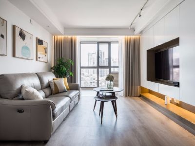 蓝花楹-97㎡-北欧风效果图