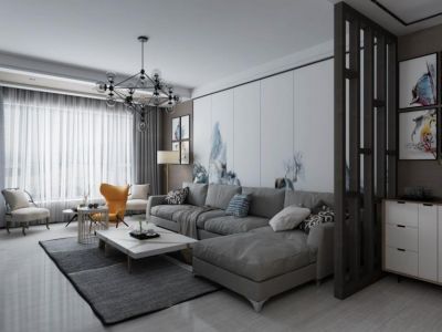 和兴怡景-125㎡-现代风效果图