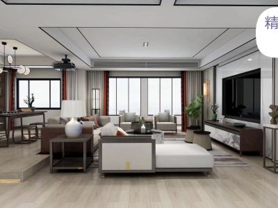 上善·珑湖-150㎡-中式风效果图