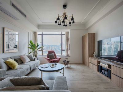 金盘·世界城北欧风格120平米三居室装修效果图案例