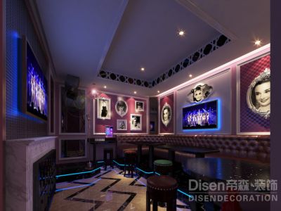 铂爵KTV-1500㎡-现代风效果图