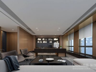 五方国际办公室-800㎡-现代风效果图