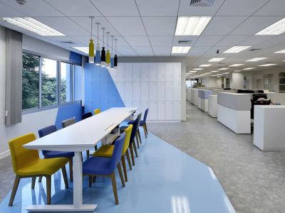 电商办公室-3500㎡-现代风效果图