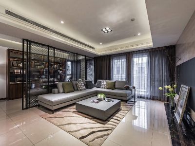 香水城-201㎡-轻奢风效果图