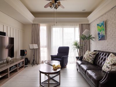 龙府花园-120㎡-美式风效果图