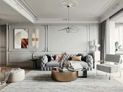 乾豪东城天下-130㎡-轻奢风效果图