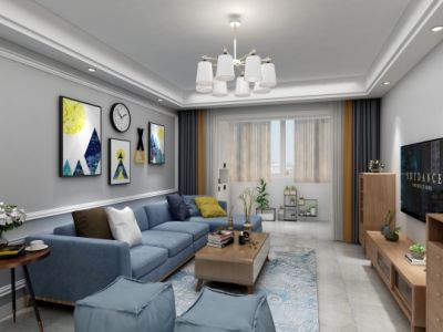 香樟园-150㎡-北欧风效果图