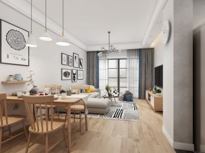 香樟园-100㎡-北欧风效果图