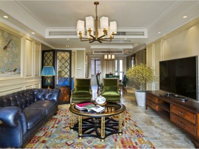 国玉金都-134㎡-美式风效果图