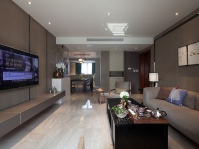 净月深水湾-145㎡-混搭风效果图