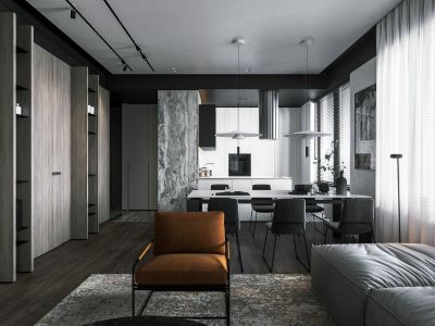 京基御景峯-116㎡-现代风效果图