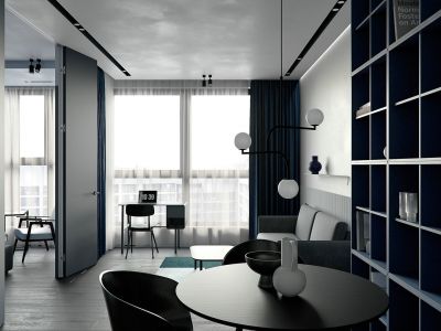 绿景美景广场-75㎡-现代风效果图