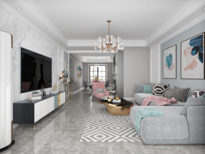 松河瑞园-101㎡-现代风效果图