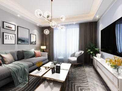 麓园-86㎡-简约风效果图