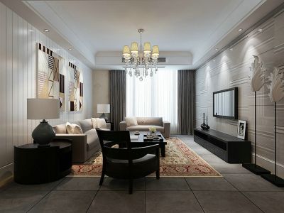 左家庄北里-123㎡-现代风效果图