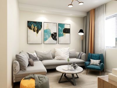 光明蓉府-75㎡-现代风效果图