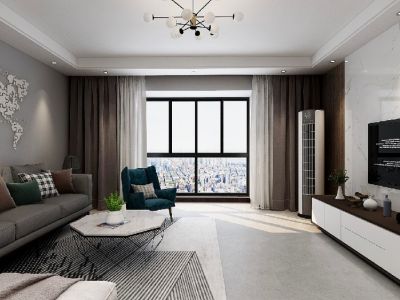 同森锦逸-138㎡-现代风效果图