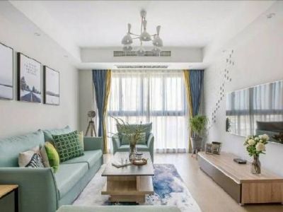 上海东韵-113㎡-现代风效果图