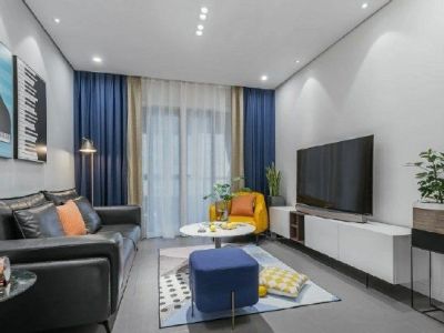 财富中心-113㎡-现代风效果图