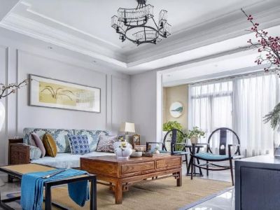 南城都汇-168㎡-新中式风效果图