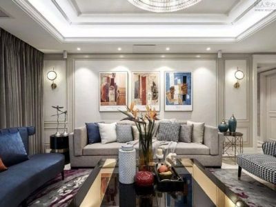 蓝谷地五期-118㎡-欧式风效果图