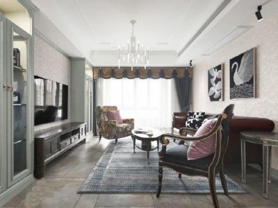 锦江逸家-126㎡-美式风效果图
