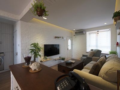 华楠半岛-65㎡-田园风效果图