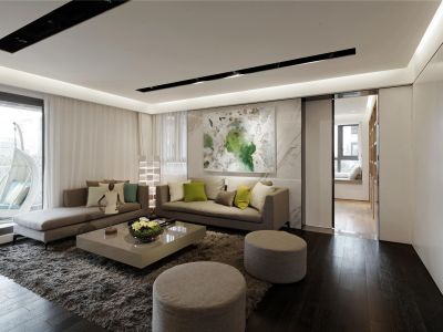 百悦城公寓-94㎡-北欧风效果图