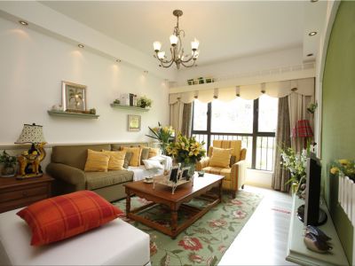 上东阳光美悦林-90㎡-田园风效果图