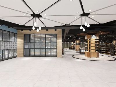 超市-660㎡-现代风效果图