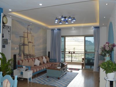 新城金樾华府地中海风格117平米三室两厅装修案例
