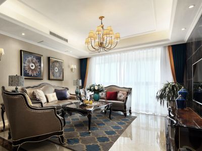 雅居乐十里花巷-141㎡-新古典风效果图