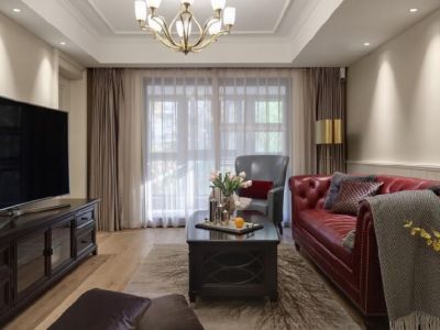 翡翠湾-120㎡-美式风效果图