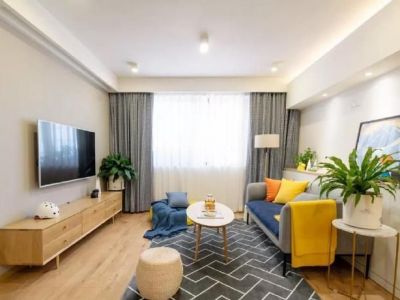 清河阳光-96㎡-北欧风效果图