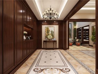 华新锦绣尚郡-300㎡-美式风效果图