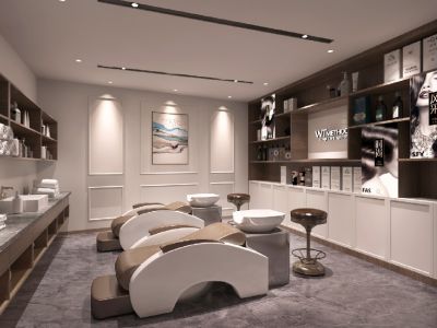 美容院-460㎡-中式风效果图