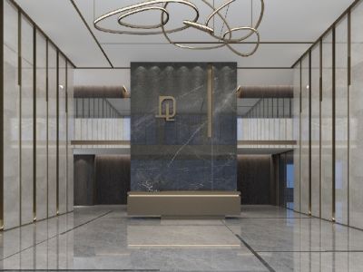 办公室-5000㎡-现代风效果图