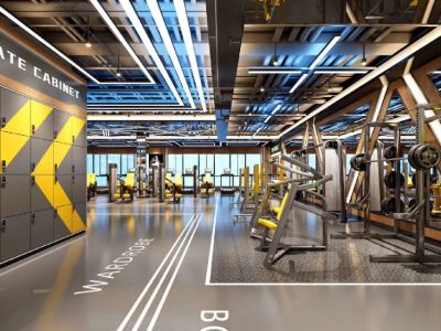 健身房-1500㎡-混搭风效果图