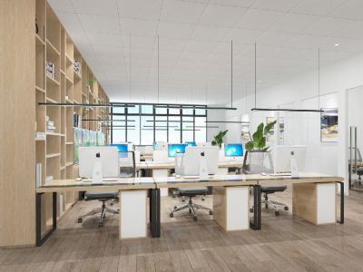 办公室-360㎡-现代风效果图